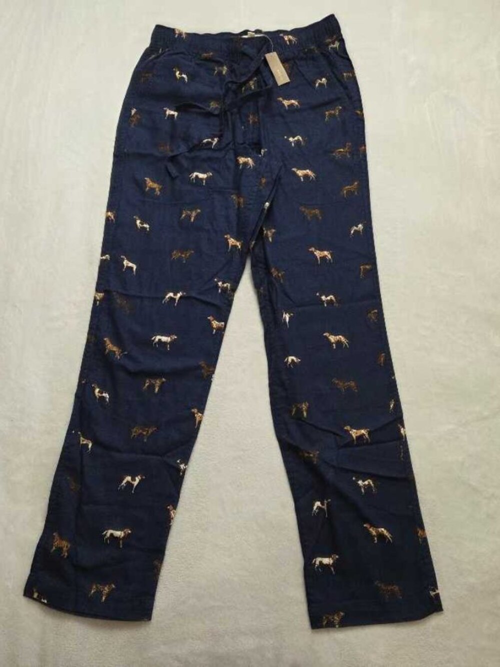 New men's S J.Crew dog print cotton lounge pajama pants